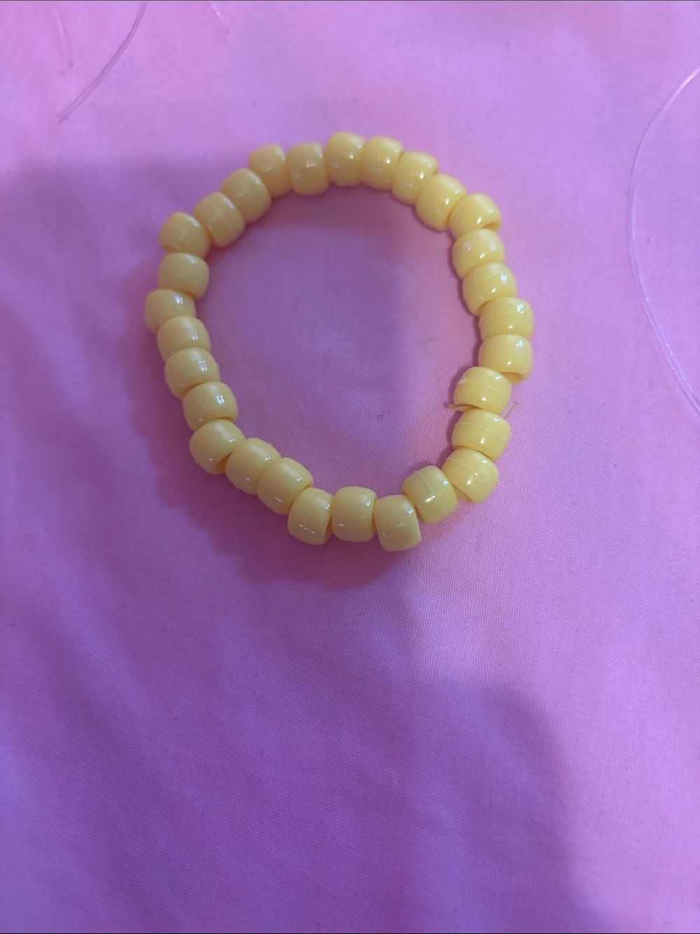 Yellow Beaded Stretch Bracelet for Kids - Unbranded